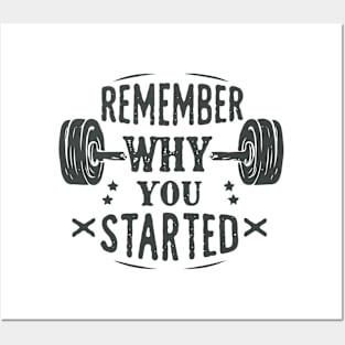 Remember Why You Started. Motivational Posters and Art